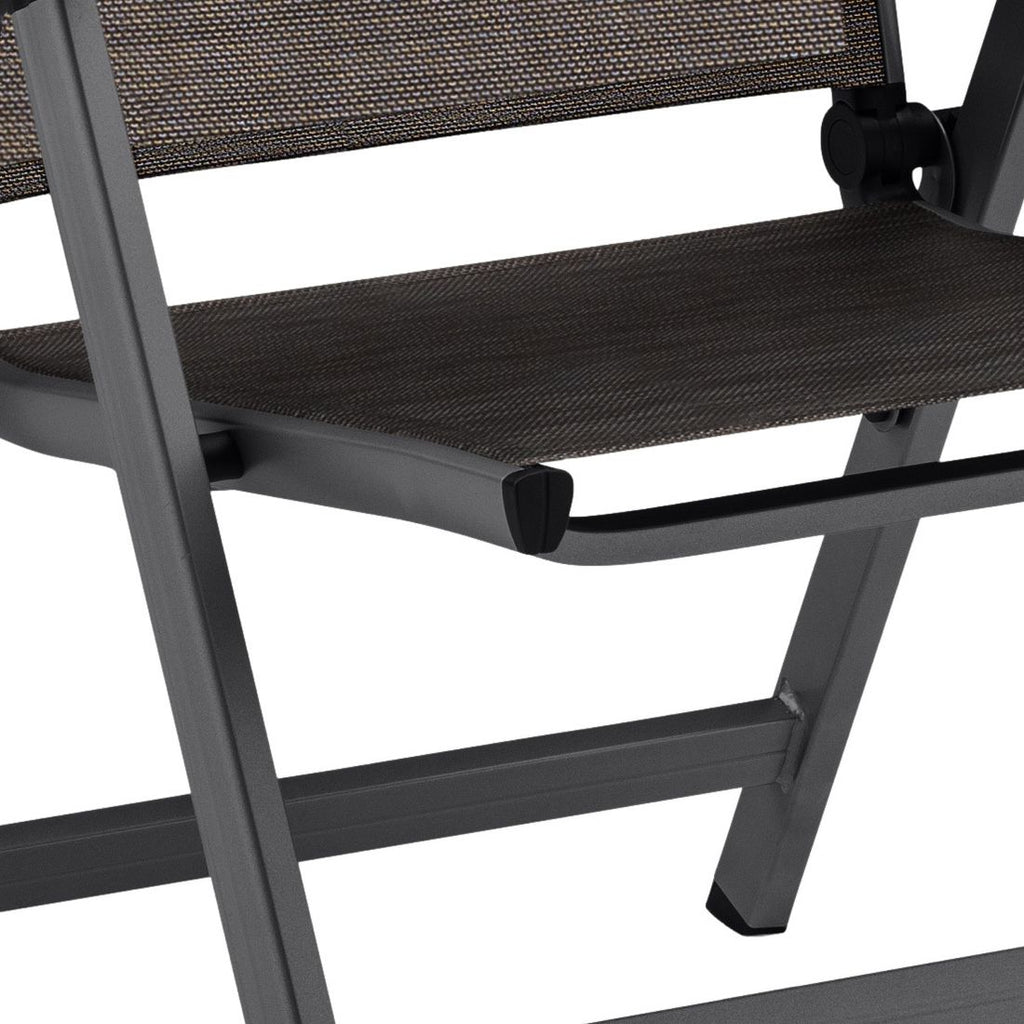 Klappstol ute Base aluminium/textilen 61x68 cm - Kettler sammenfoldet