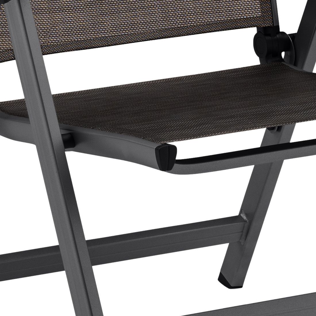 Klappstol ute Base aluminium/textilen 61x68 cm - Kettler sammenfoldet