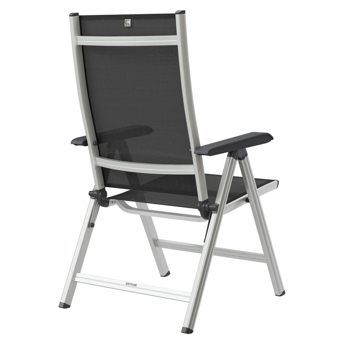 Klappstol ute Basic Plus aluminium/textilen regulerbar rygg med justerbar ryggstøtte