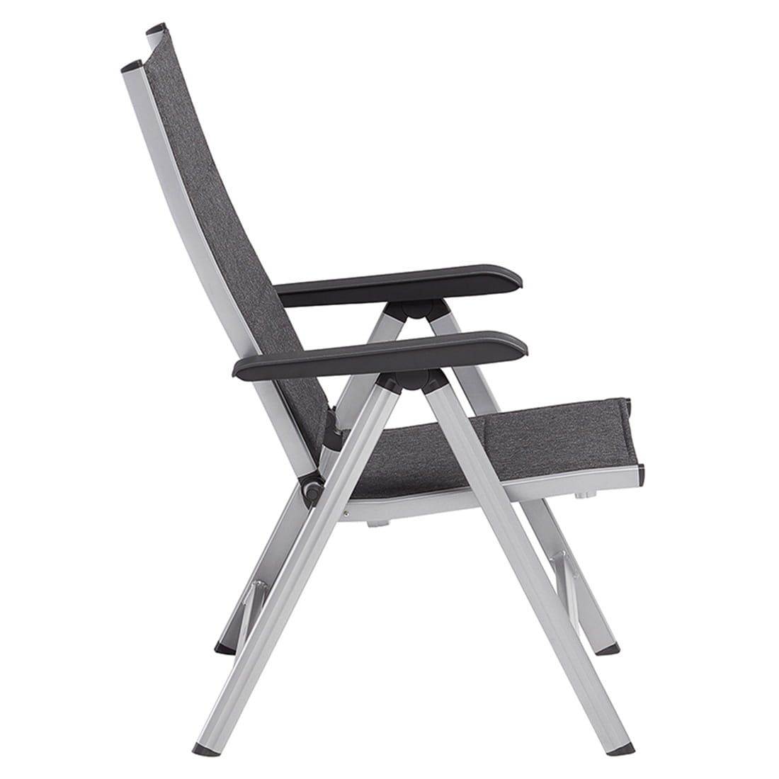 Klappstol ute Basic Plus Padded aluminium/textilen - Kettler sideprofil