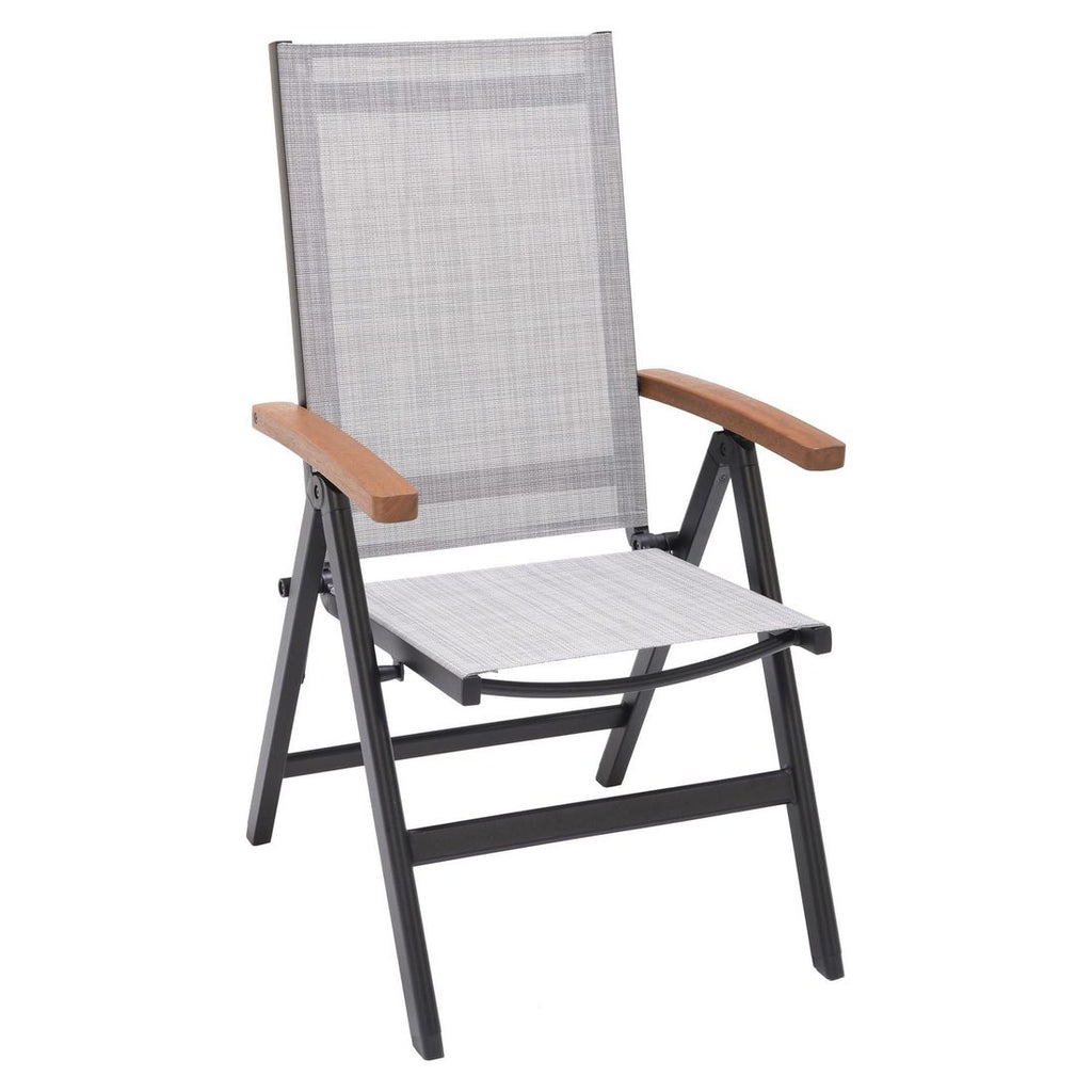 Klappstol ute Calanda aluminium/textilen 56 cm forfra