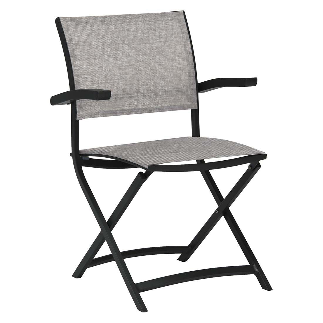 Klappstol ute Camillo aluminium/textilen for balkong forfra