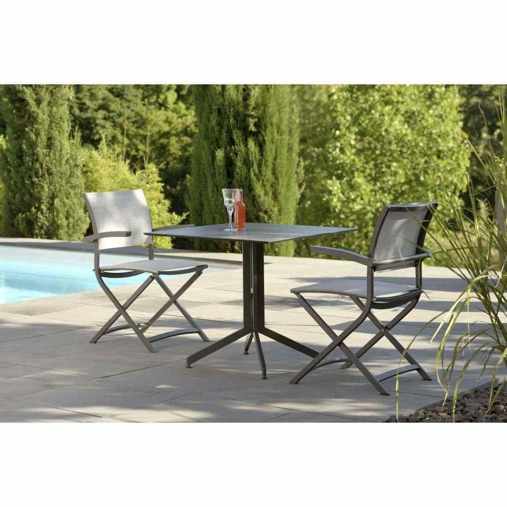Klappstol ute Camillo aluminium/textilen 57x56 cm Stern bakside