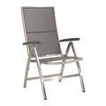 Klappstol ute Cardiff rustfritt stål/textilen 60,5 cm forfra