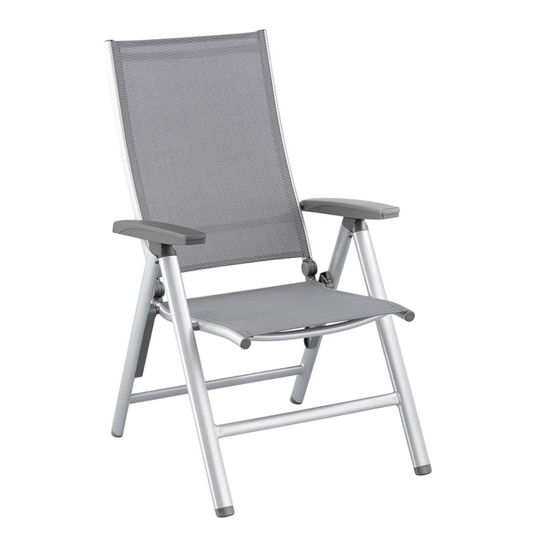 Klappstol ute Cirrus regulerbar rygg aluminium/textilen detalj av stoff