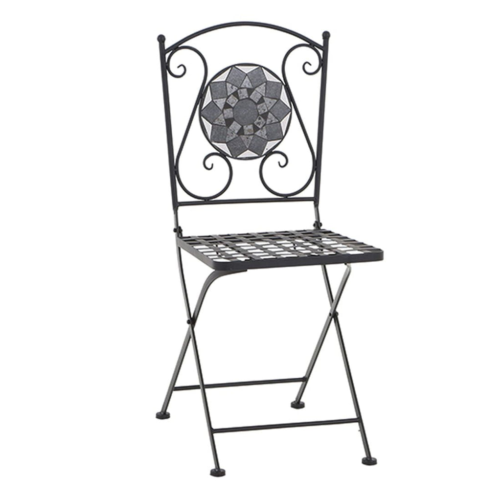 Klappstol ute Como stål/keramikk 39 cm forfra