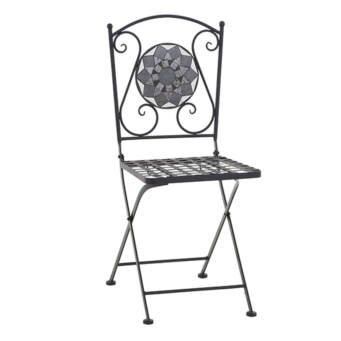 Klappstol ute Como stål/keramikk 39 cm forfra