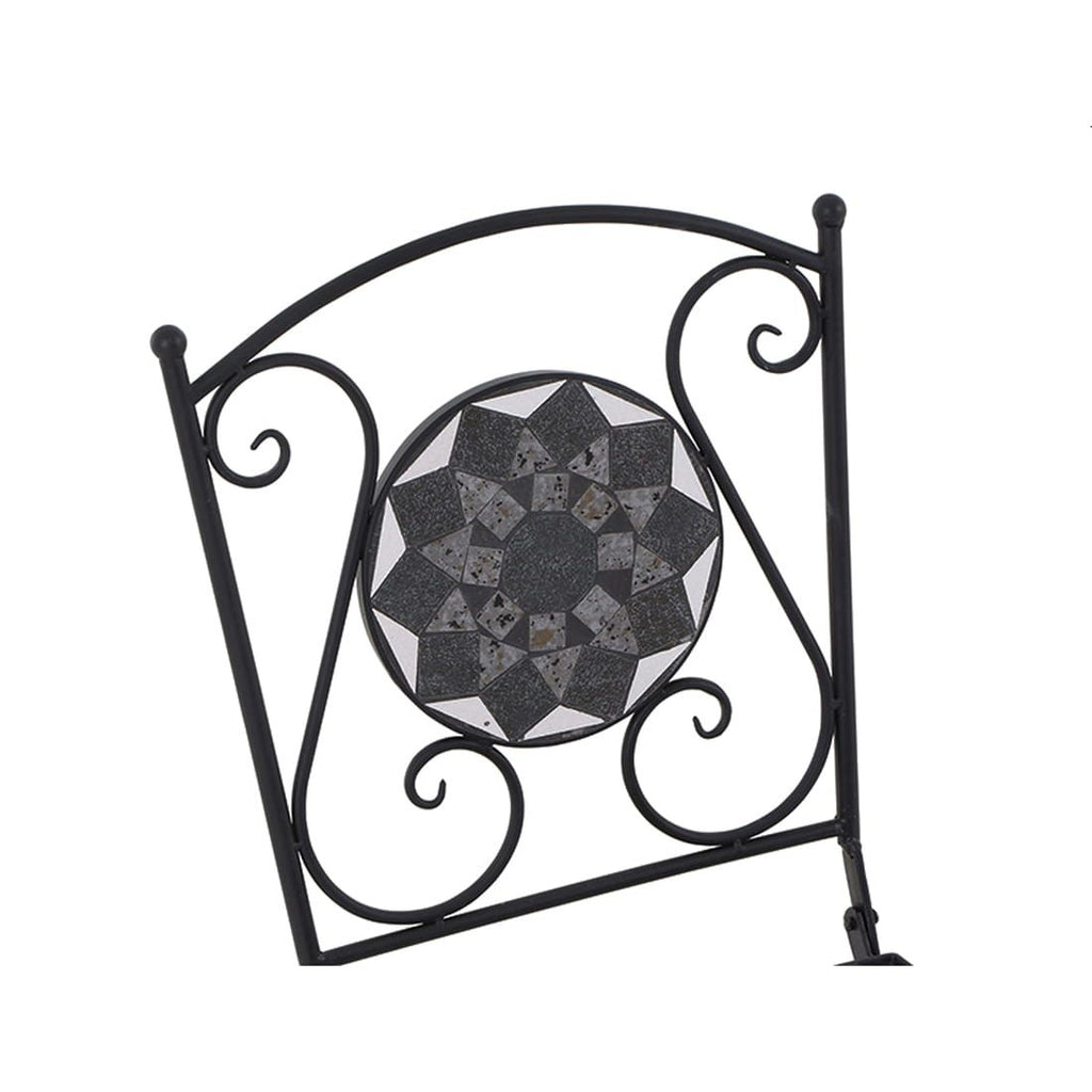 Nærbilde av Klappstol ute Como stål/keramikk 39 cm metallramme