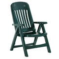 Klappstol ute Comtesse plast smaragdgrønn 65x66 cm foran