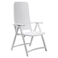 Klappstol ute Darsena plast hvit 59x63 cm forfra