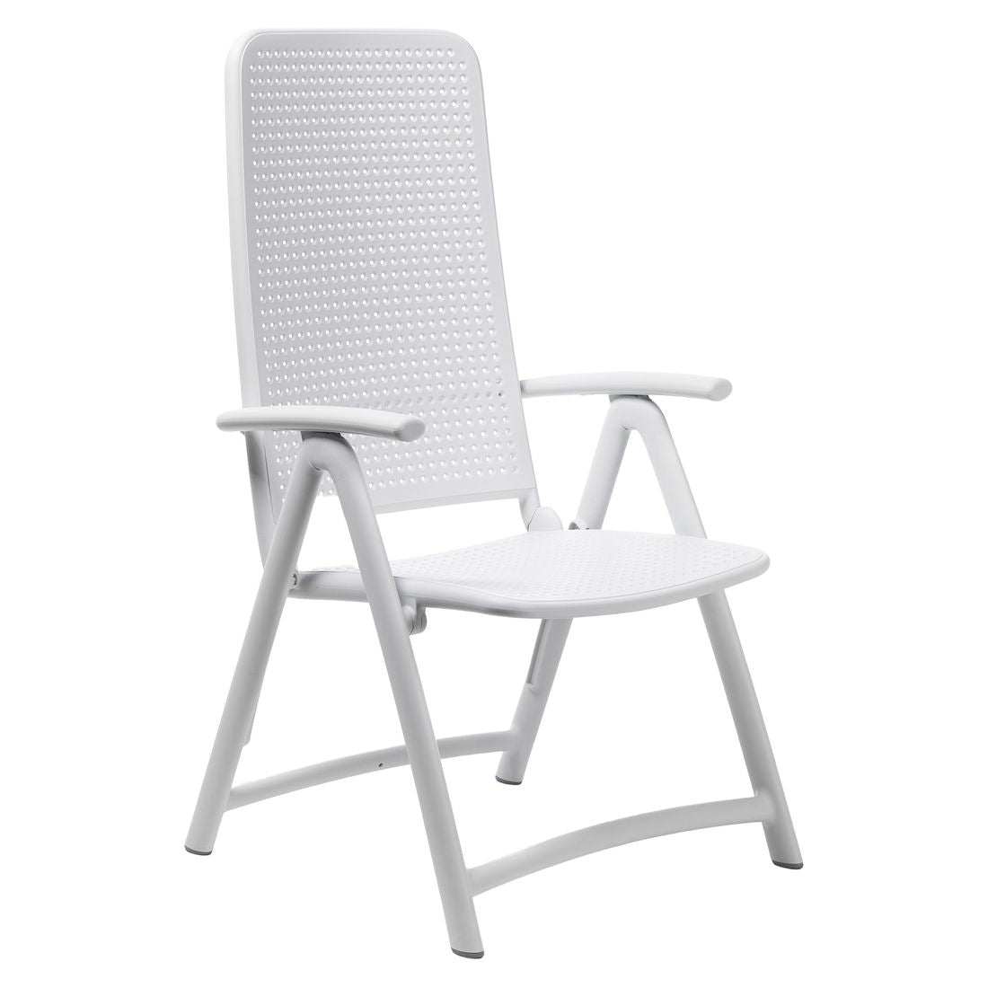 Klappstol ute Darsena plast hvit 59x63 cm forfra