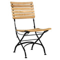 Klappstol ute Florence stål/teak 44x65 cm - Zebra forfra