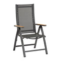 Klappstol ute Fly aluminium/textilen regulerbar rygg - Zebra forfra