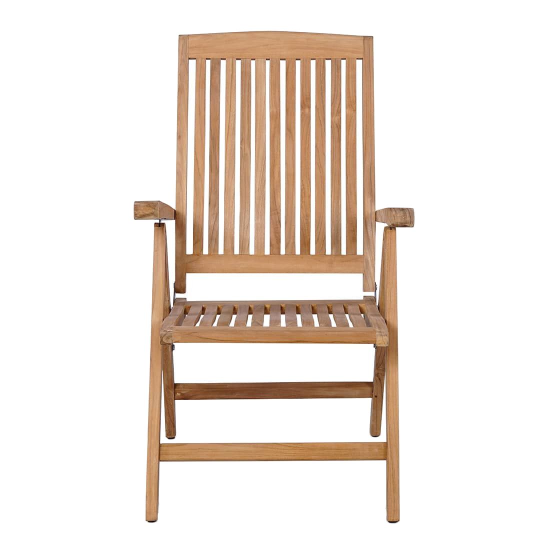 Klappstol ute Fontana teak med regulerbar rygg - OUTLIV bakside