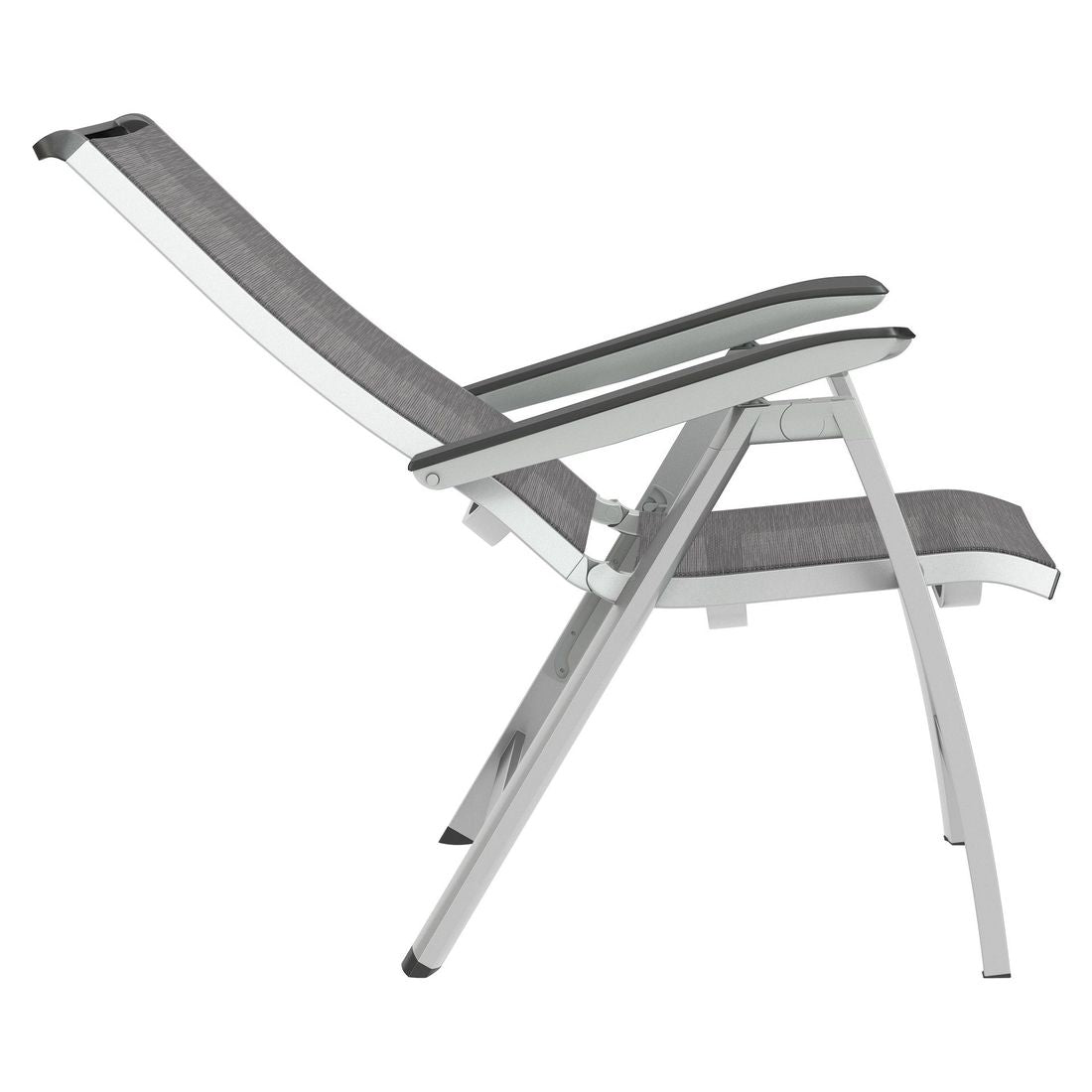 Klappstol ute Forma II aluminium/textilen i hage miljø