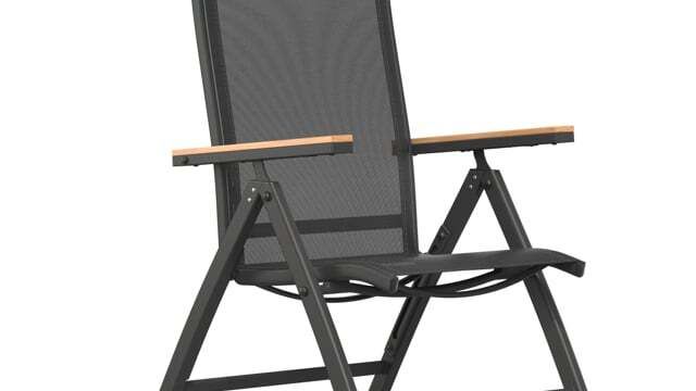 Klappstol ute Kobe aluminium/textilen - OUTLIV forfra