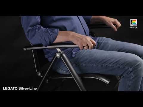 Klappstol ute Legato Curve aluminium/textilen antrasitt - Kettler forfra