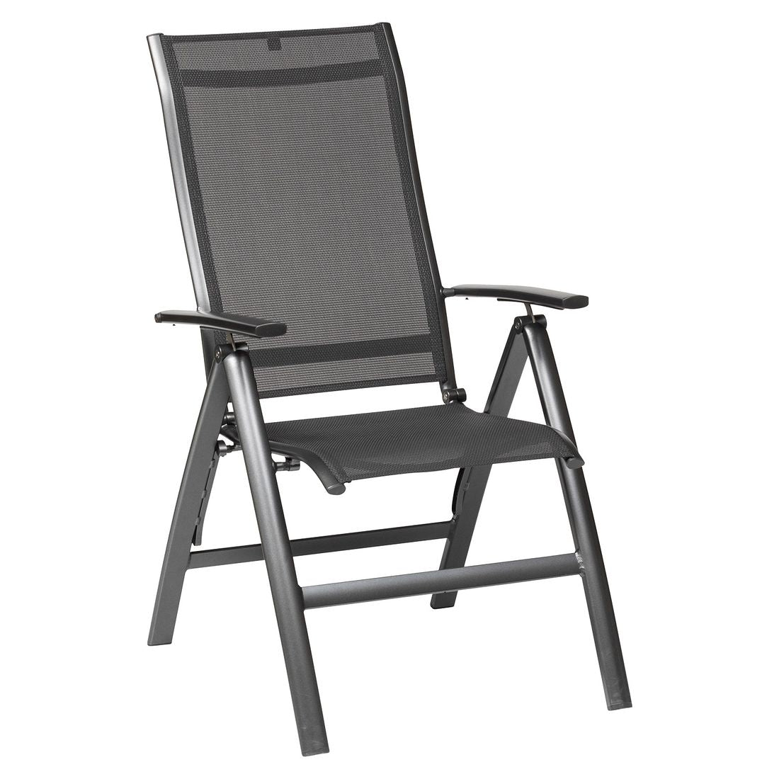 Bakside av Klappstol ute Legato Curve aluminium/textilen antrasitt - Kettler