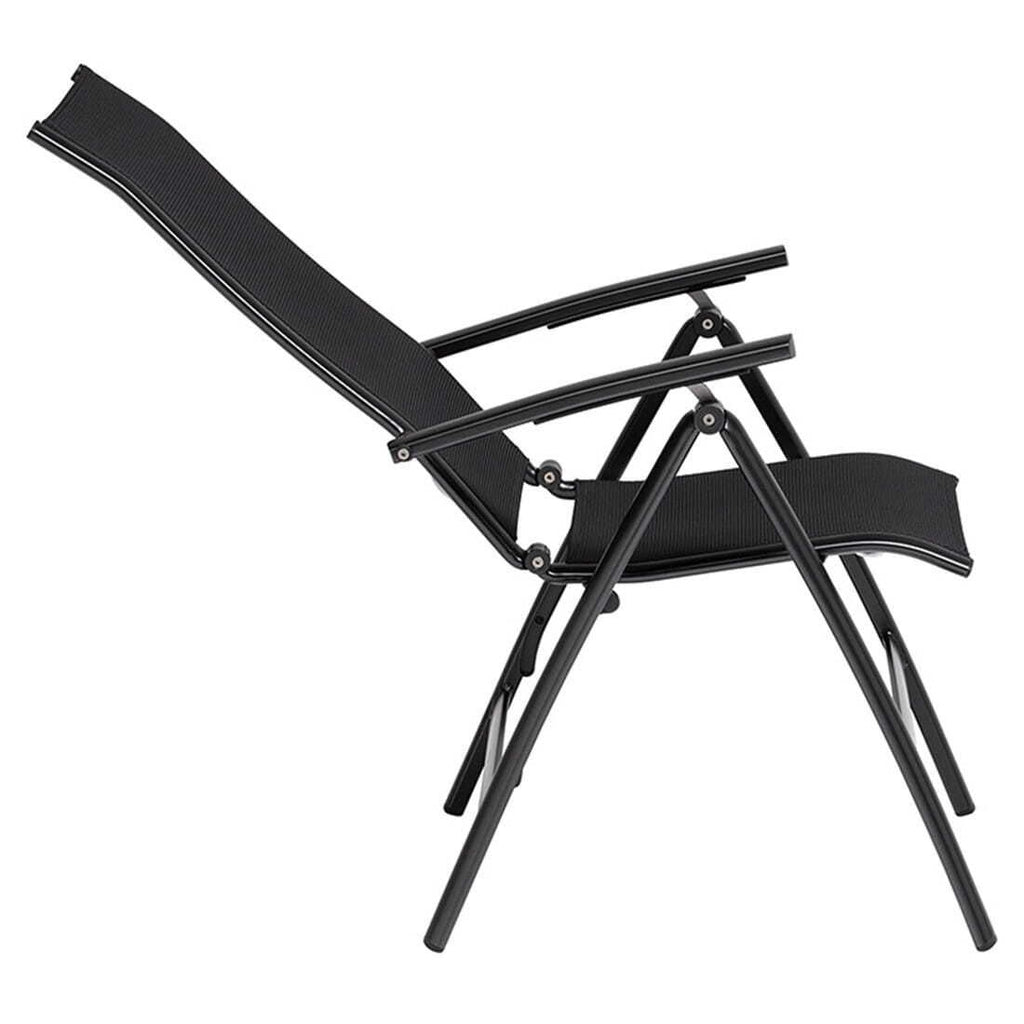 Klappstol ute Legato Curve aluminium tekstilen i anthracit farge