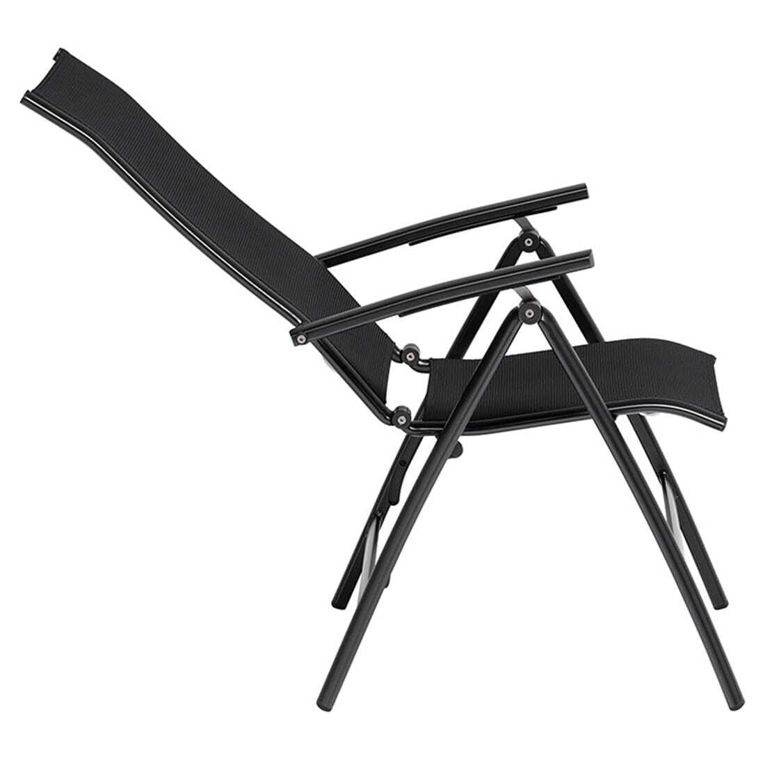 Klappstol ute Legato Curve aluminium tekstilen i anthracit farge