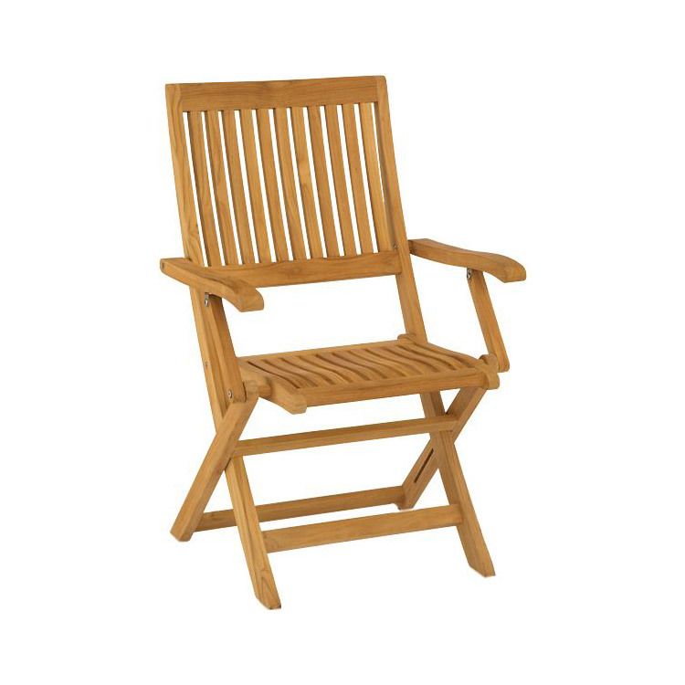Klappstol ute Malaga teak 60x63 cm natur - Stern forfra