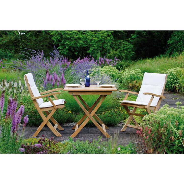 Klappstol ute Malaga teak 60x63 cm natur - Stern bakside
