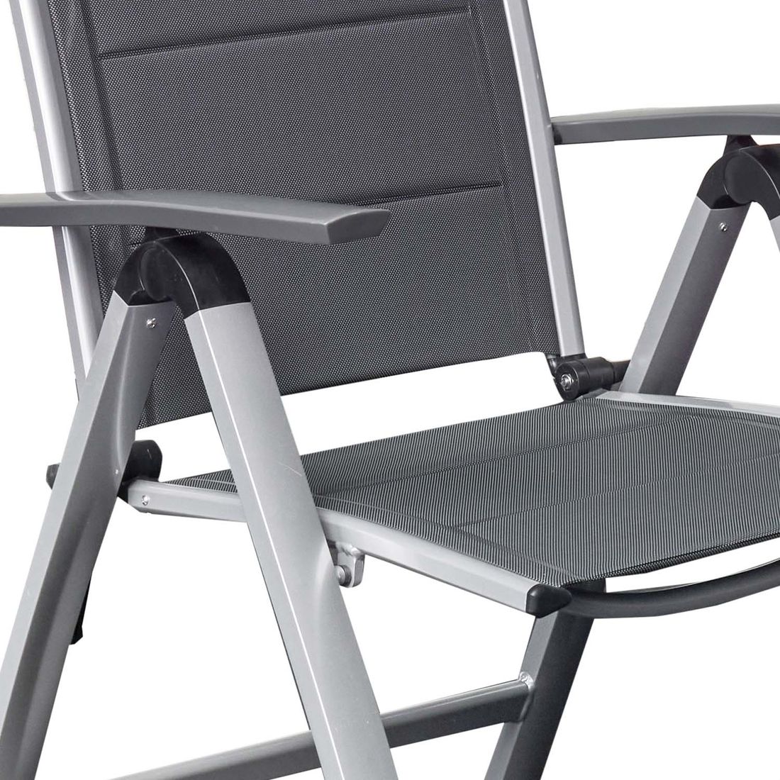 Klappstol ute Melbourne aluminium/textilen regulerbar rygg visning av stolens profil