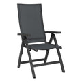 Klappstol ute New Top regulerbar rygg aluminium tekstilen Stern forfra