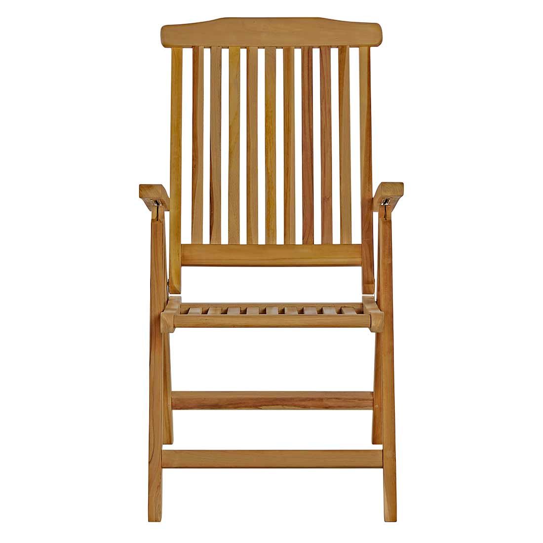 Klappstol ute Ontario teak med justerbar rygg - OUTLIV bakside