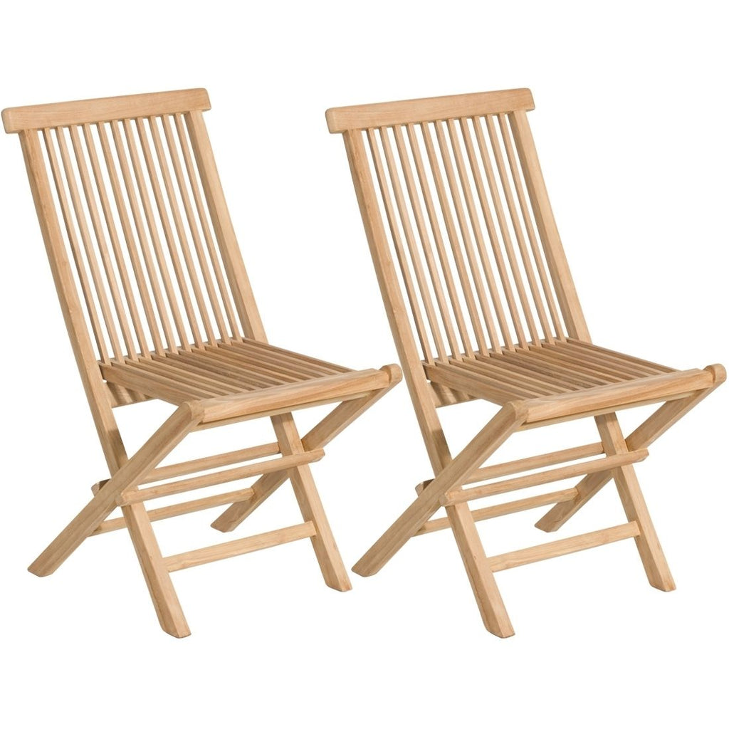 Klappstol ute Portland teak 47 cm forside