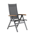 Klappstol ute Reno regulerbar aluminium/textilen - MWH forfra