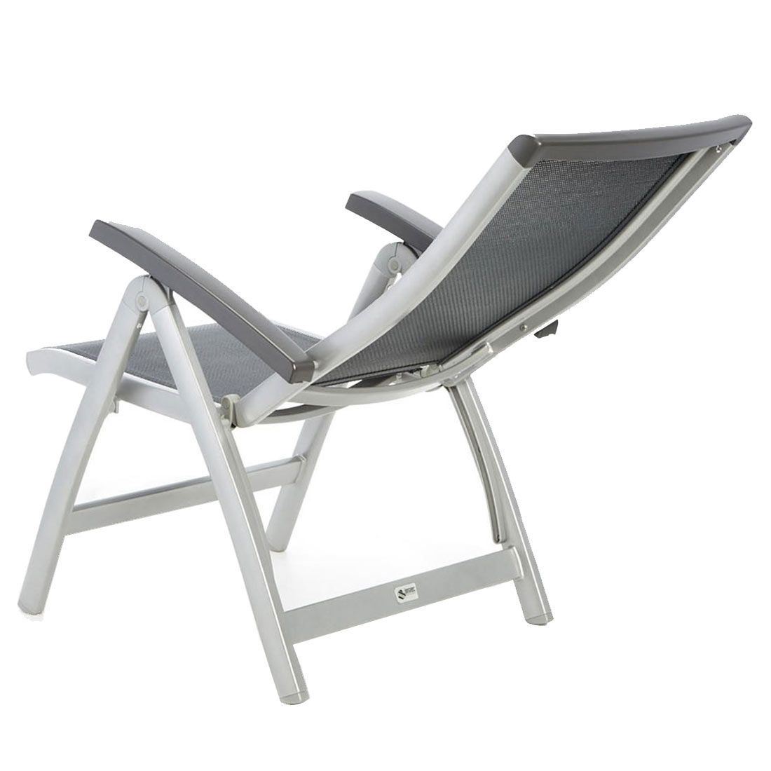 Klappstol ute Royal aluminium/textilen med regulerbar rygg bakside