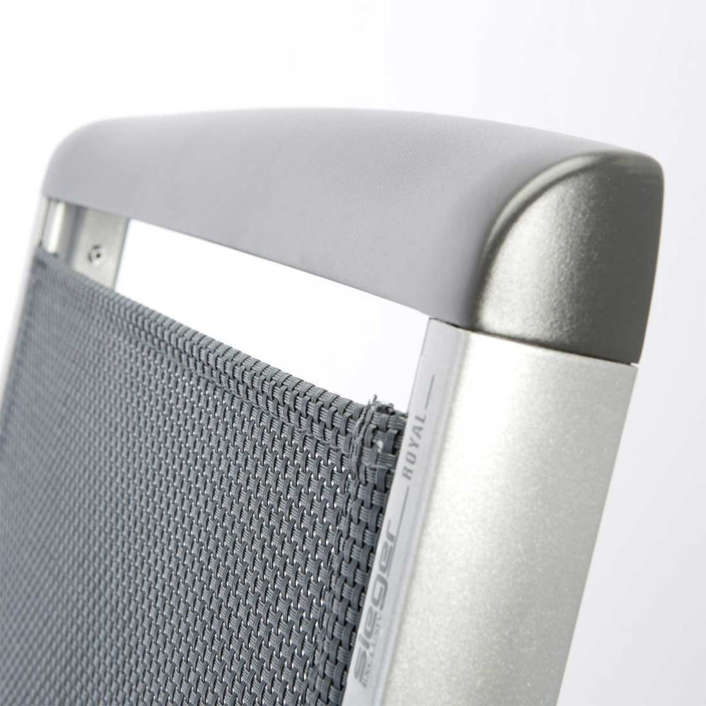 Detaljbilde av Textilene stoff på Klappstol ute Royal aluminium/textilen med regulerbar rygg