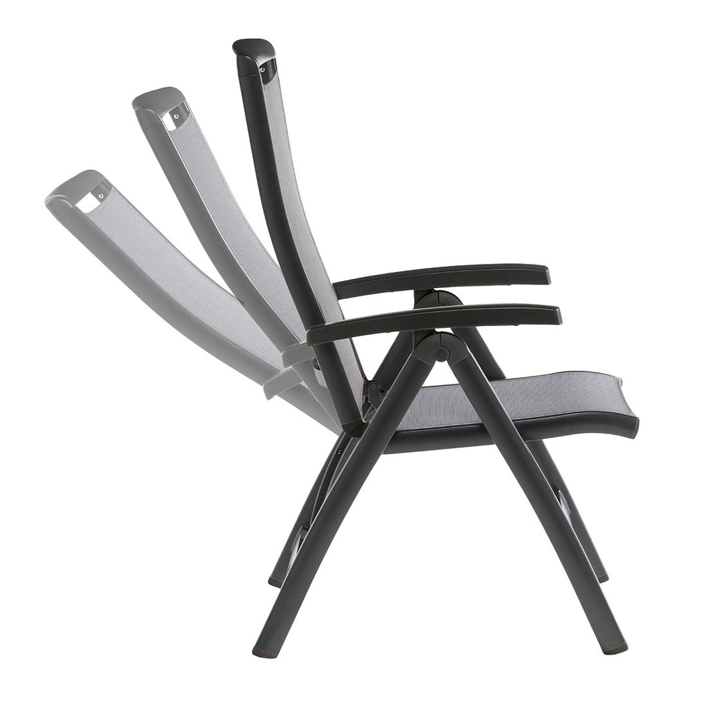 Montert Klappstol ute Royal aluminium/textilen 75x63 cm i hage
