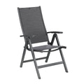 Klappstol ute Simply aluminium/textilen 58x70 cm forfra