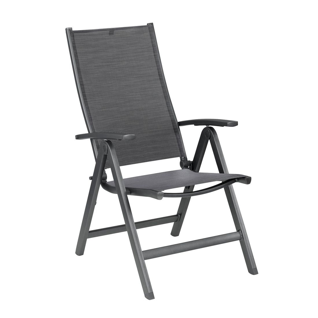 Klappstol ute Simply aluminium/textilen 58x70 cm forfra