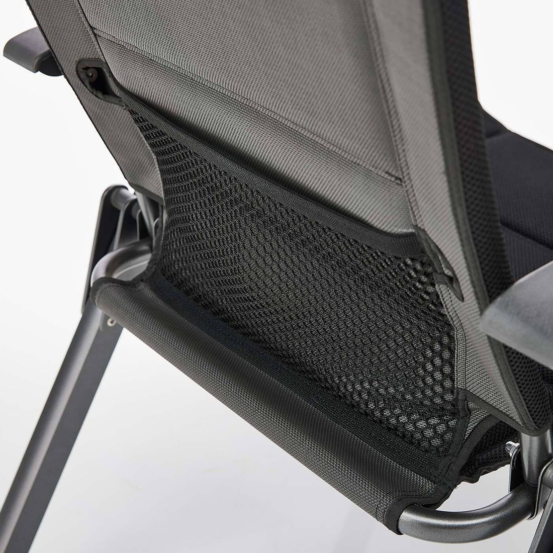 Klappstol ute Slight aluminium/textilen regulerbar rygg - Kettler i antrasittfarge