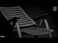 Klappstol ute Wave aluminium/plast antrasitt forfra