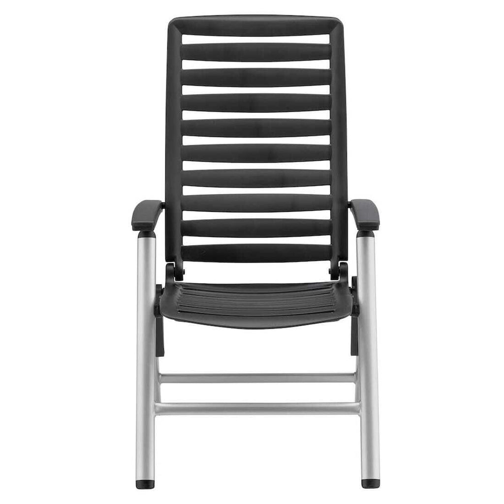 Klappstol ute Wave aluminium/plast antrasitt sammenfoldet