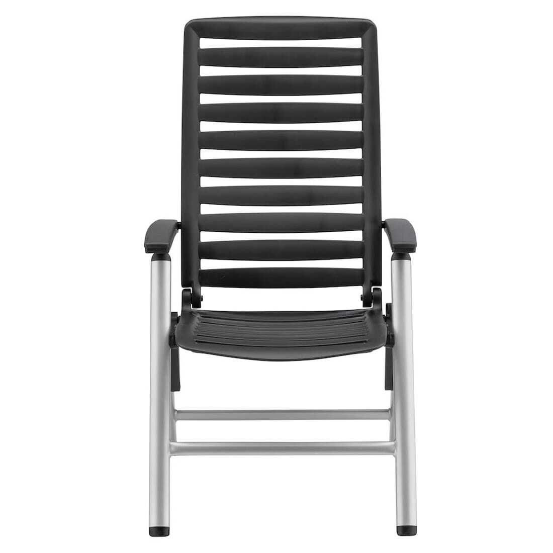 Klappstol ute Wave aluminium/plast antrasitt sammenfoldet