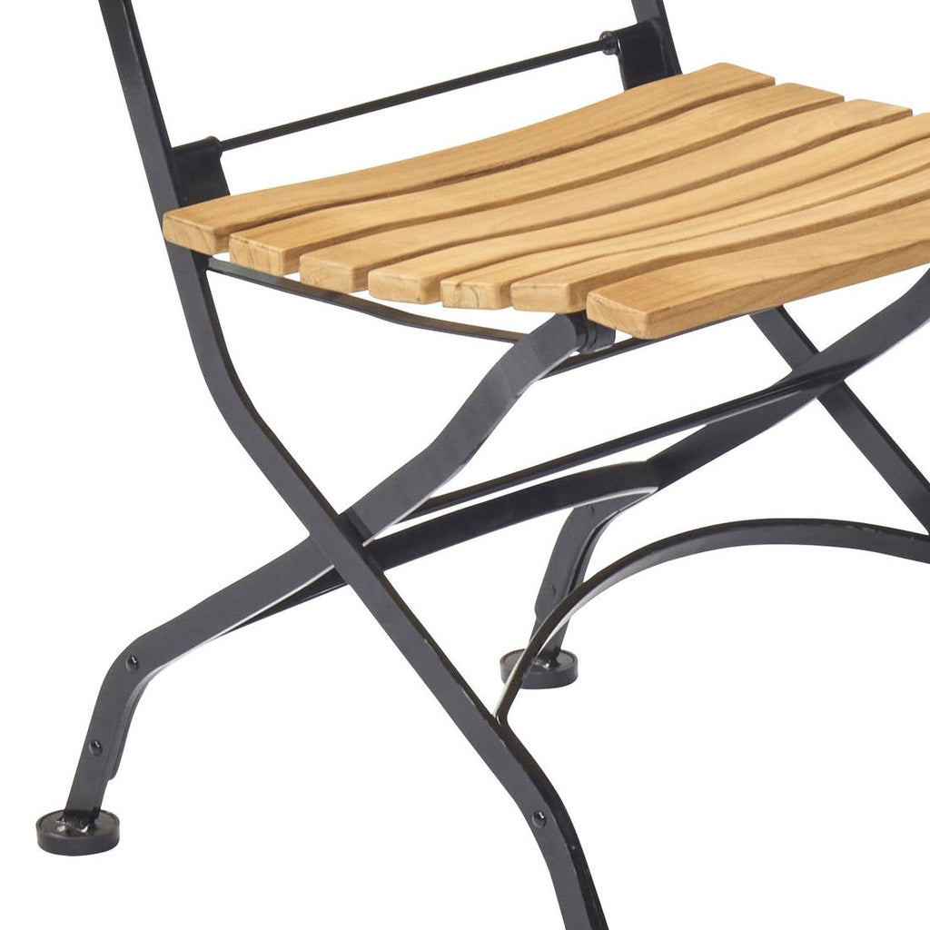 Klappstol ute Wimbledon stål/teak sammenfoldet