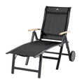 Komfort-liggestol Alice aluminium/textilen 190 cm sett forfra
