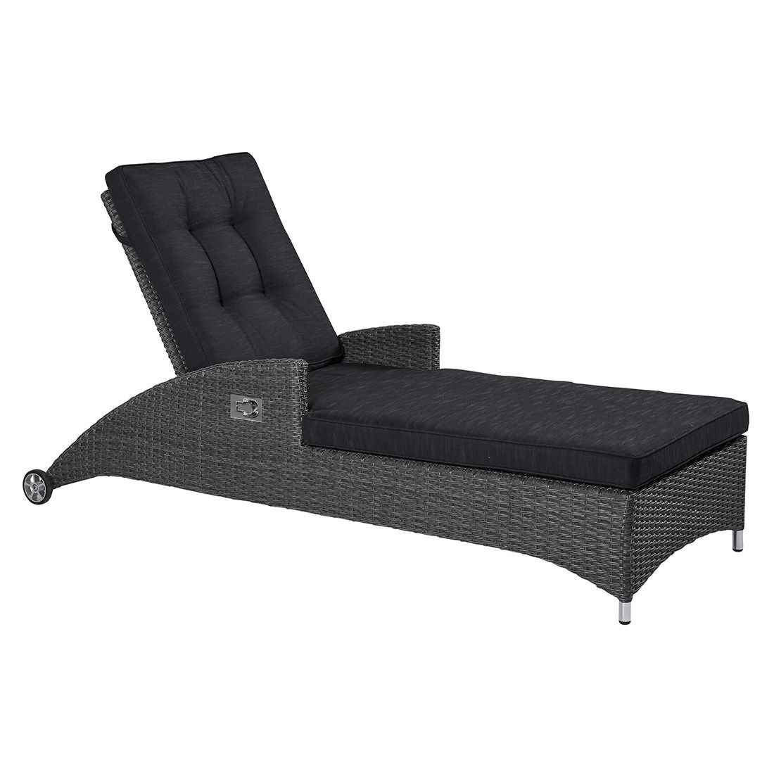 Komfort-liggestol Barcelona aluminium/polyrotting 188 cm forfra