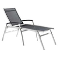 Komfort-liggestol Bodega aluminium/textilen 190 cm forfra