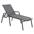 Komfort-liggestol Cirrus Silver-Line aluminium/textilen forfra