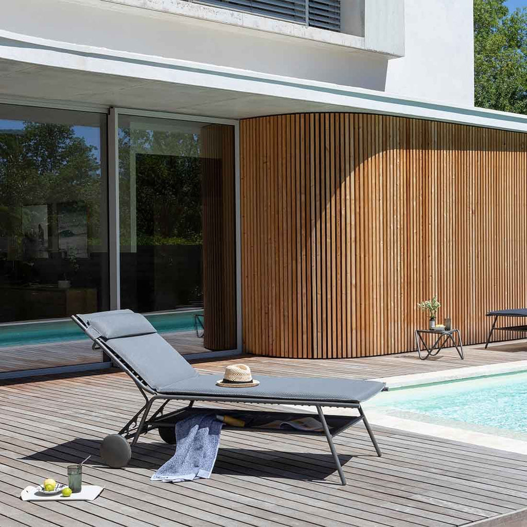 Komfort-liggestol Miami II Haut stål/BeComfort detalj av sete
