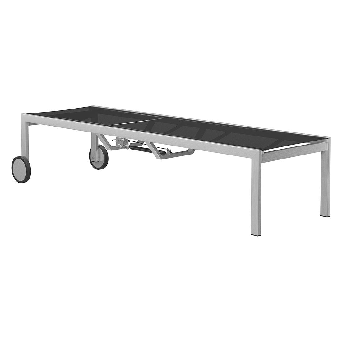 Montert Komfort-liggestol Oviedo rustfritt stål/textilen 212 cm i hage
