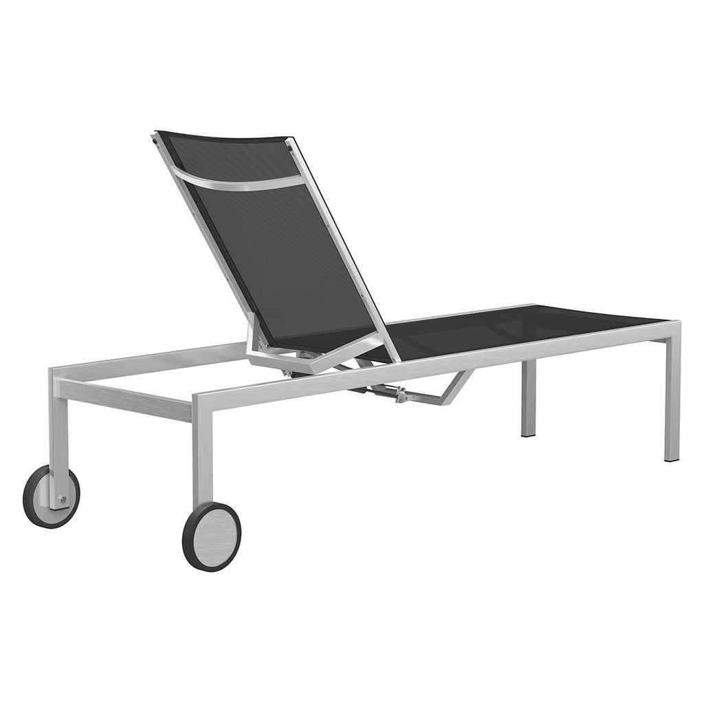 Komfort-liggestol Oviedo rustfritt stål/textilen 212 cm - OUTLIV.