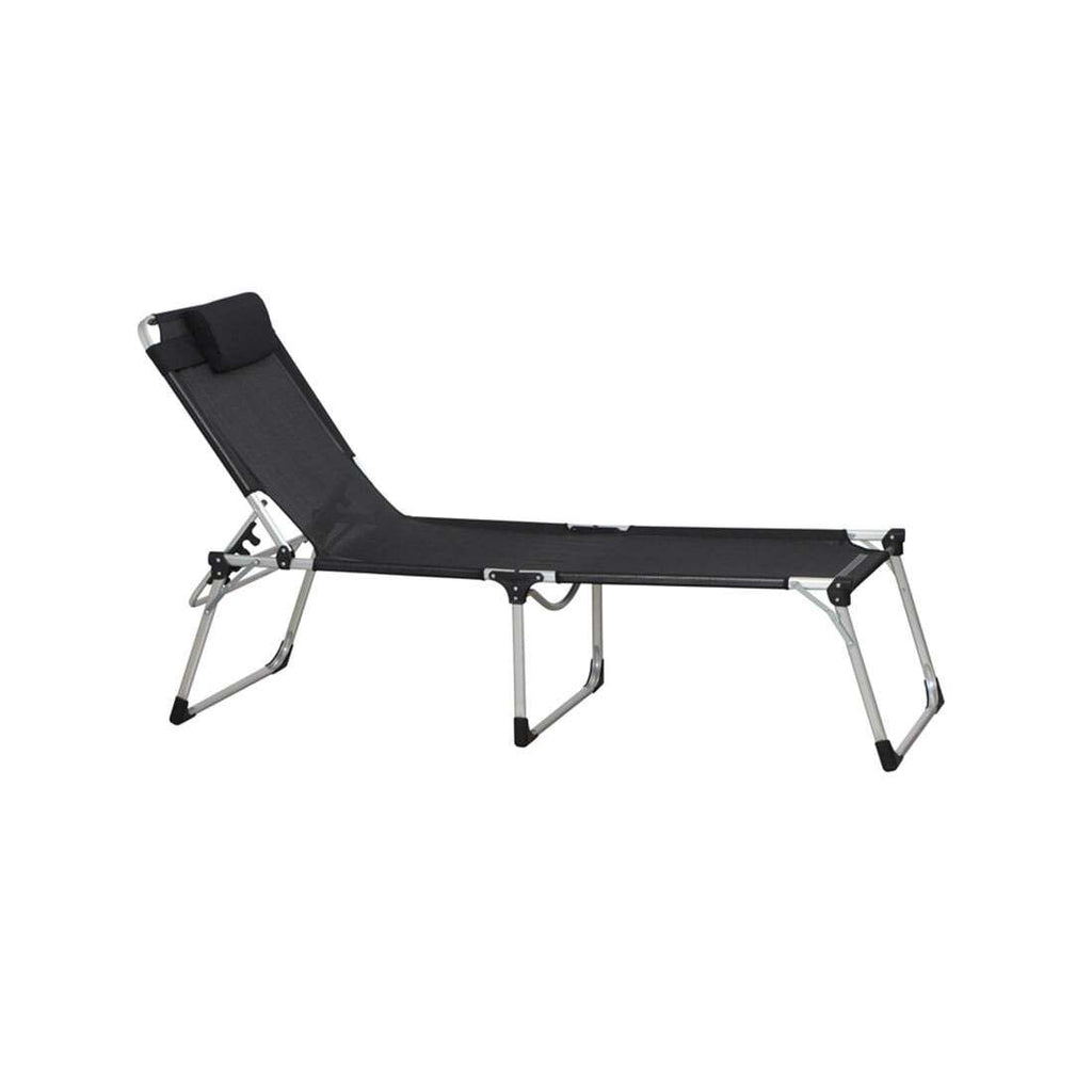 Komfort-liggestol Sole aluminium/textilen forfra