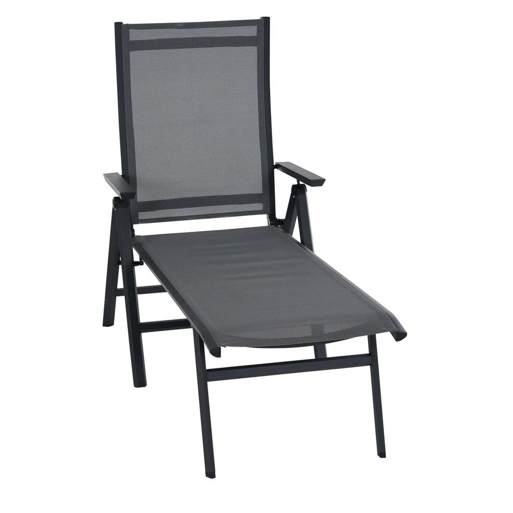 Komfort-liggestol Tauro aluminium textilen bakside